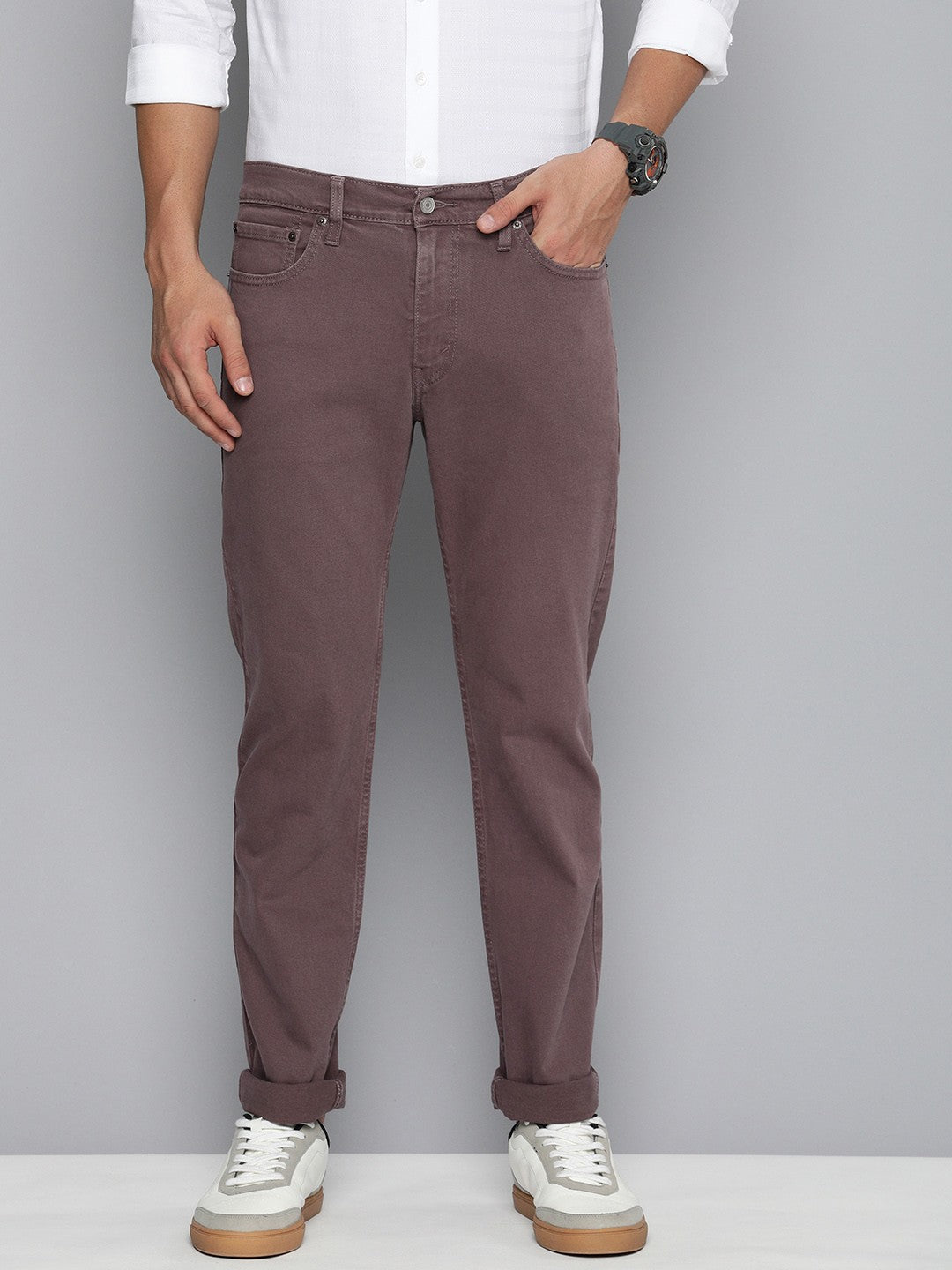 Men's Purple Straight Fit Jeans