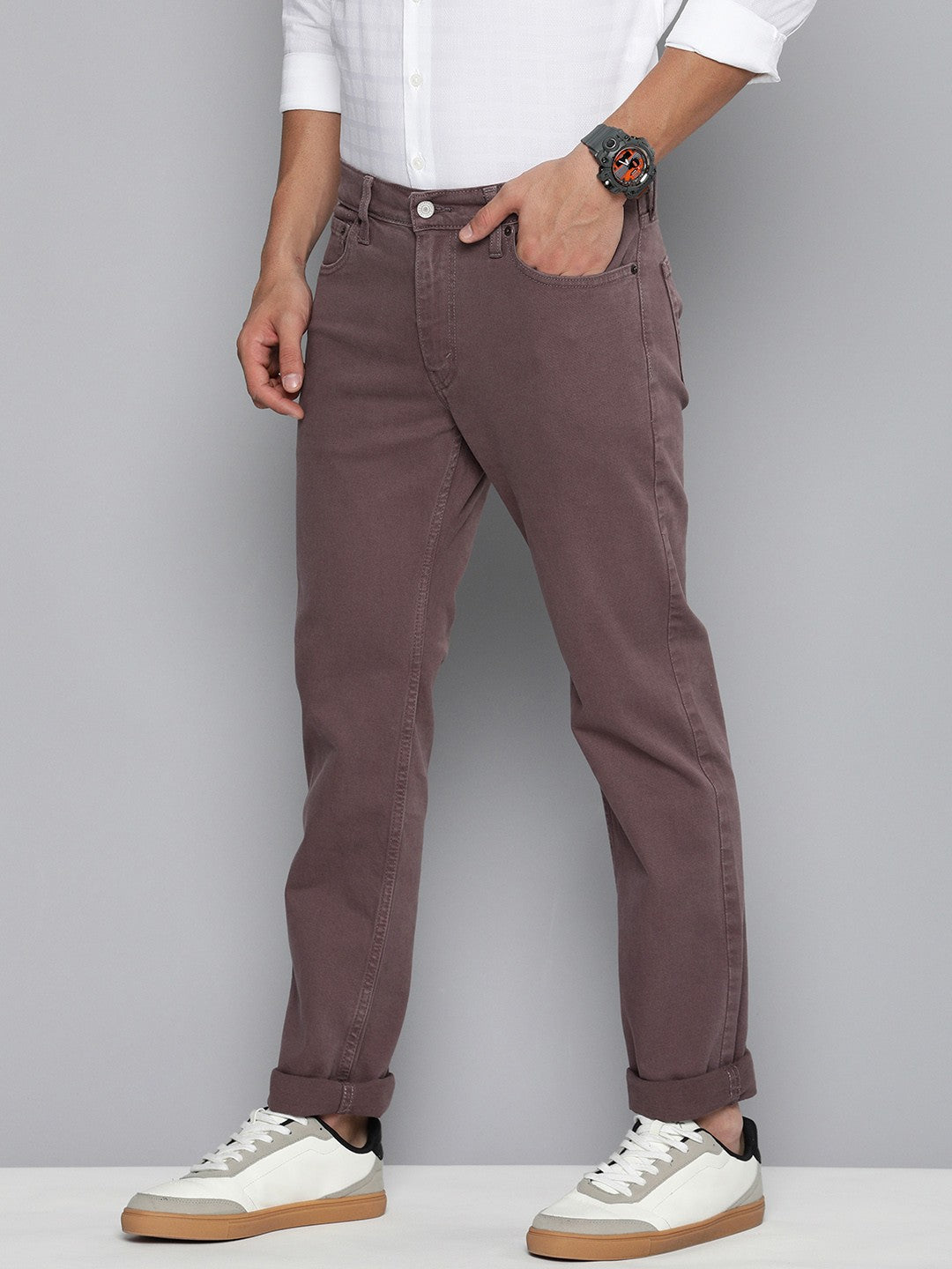 Men's Purple Straight Fit Jeans