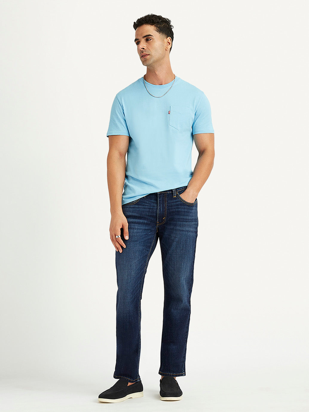 Men's 511 Blue Slim Fit Mid Rise Jeans