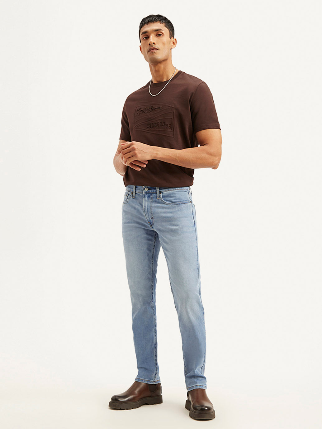 Men's 511 Light Blue Slim Fit Mid Rise Jeans