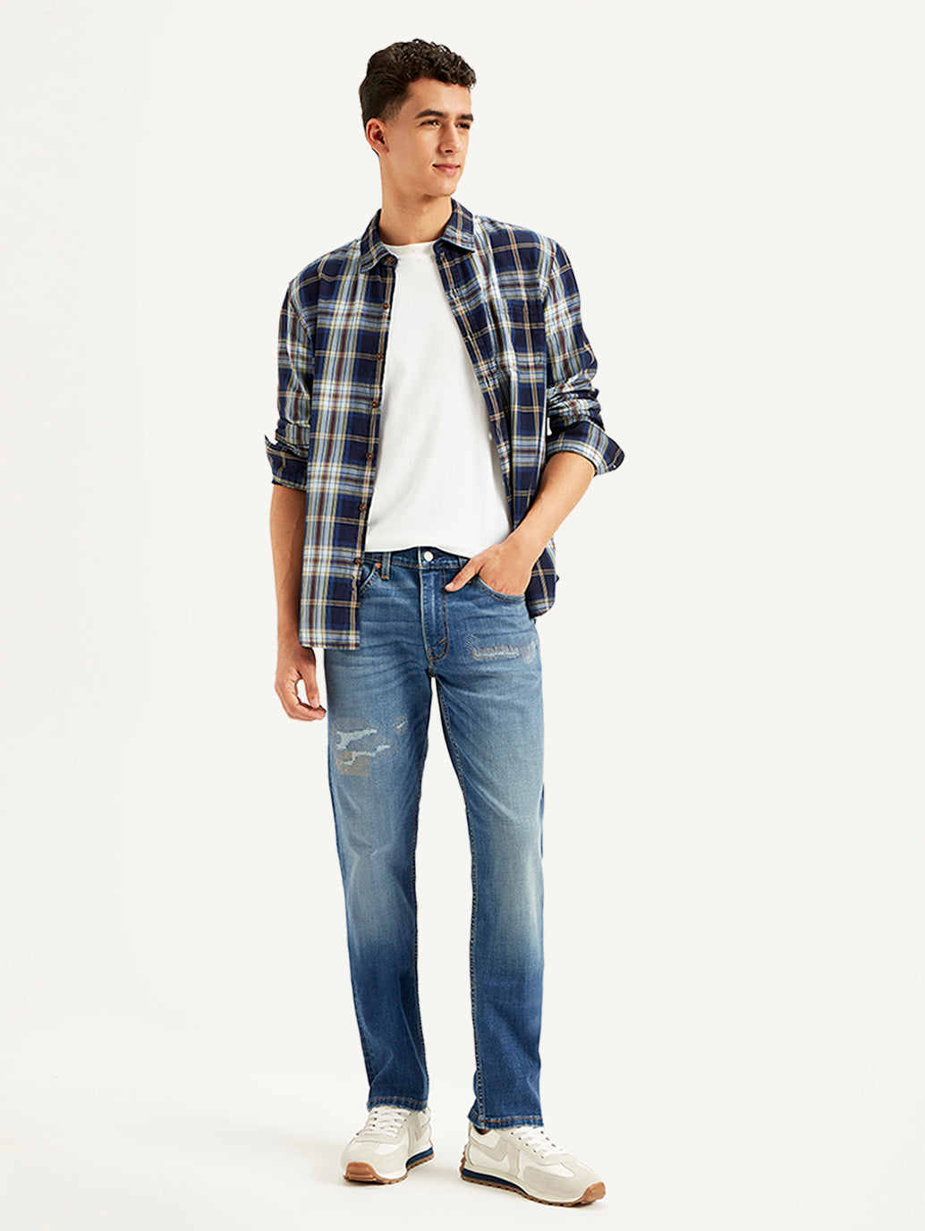 Men's 511 Blue Slim Fit Mid Rise Jeans