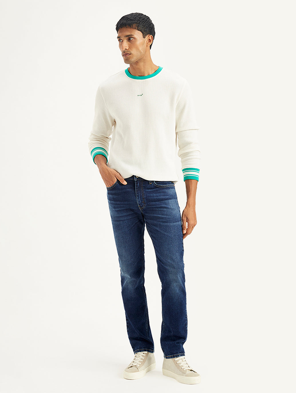 Men's 511 Blue Slim Fit Mid Rise Jeans