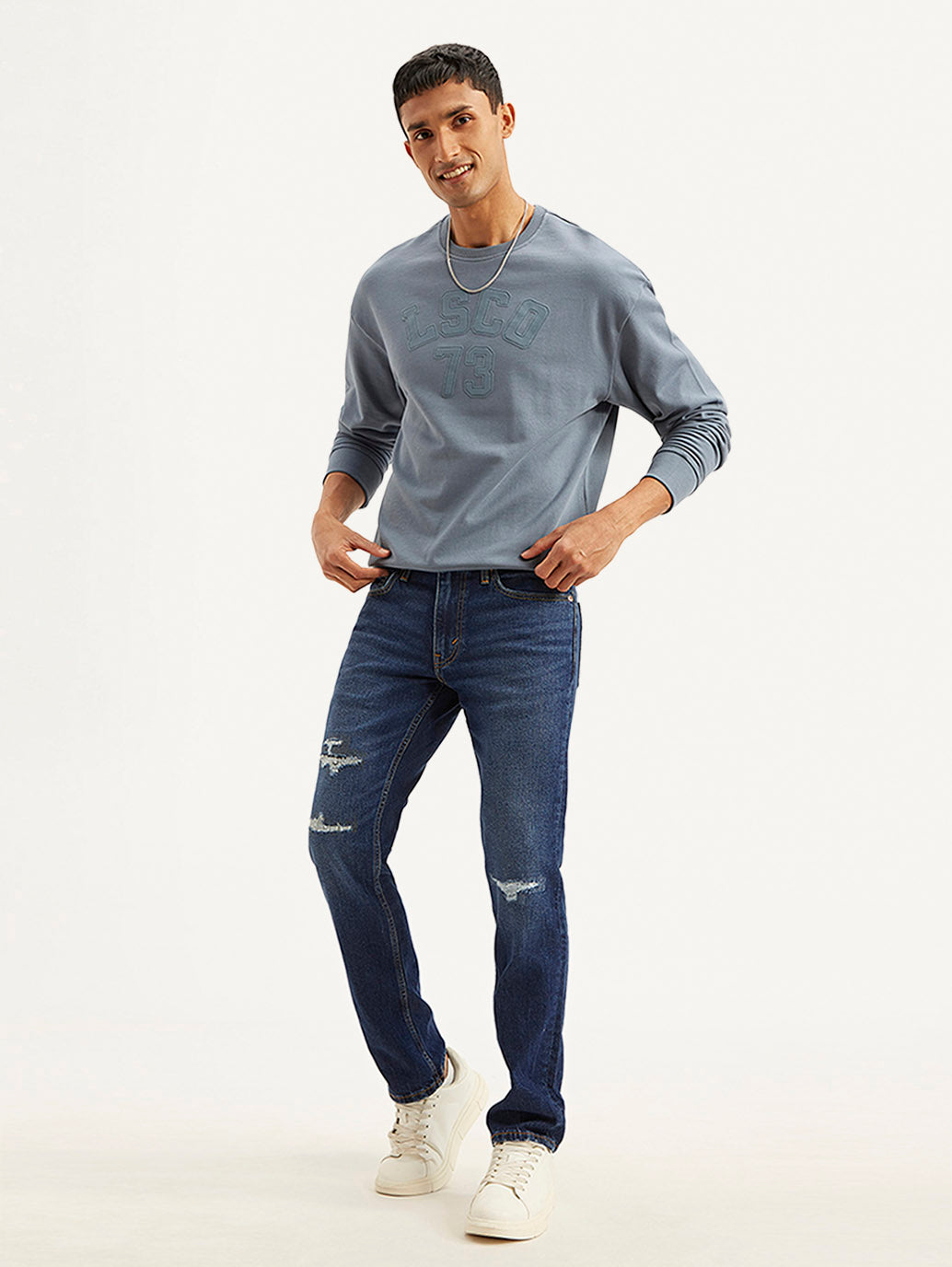 Men's 511 Blue Slim Fit Mid Rise Jeans