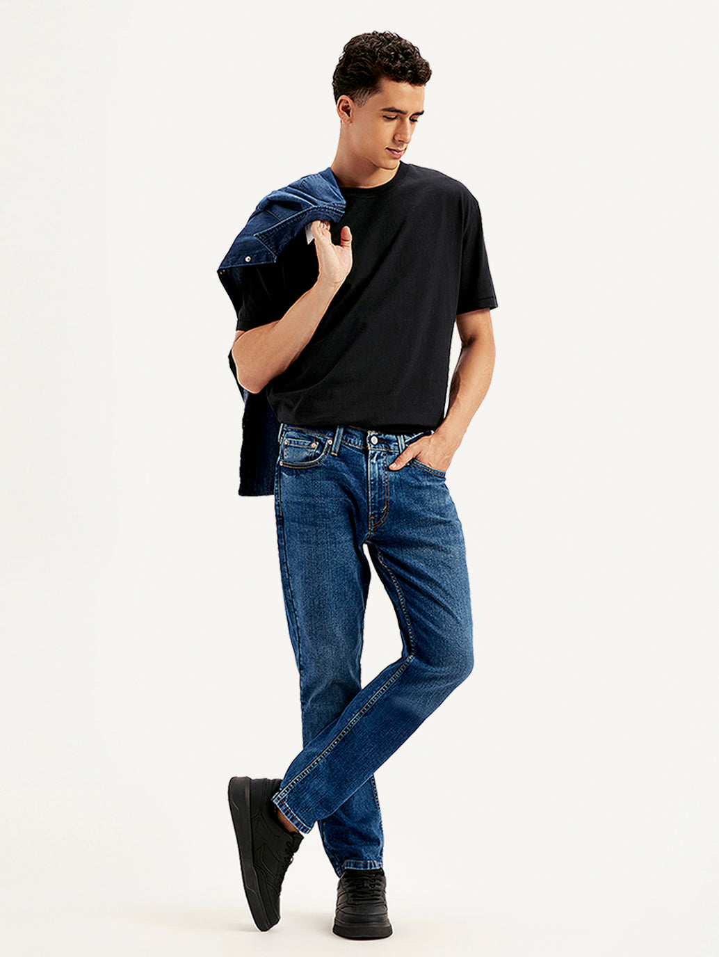 Men's 511 Blue Slim Fit Mid Rise Jeans