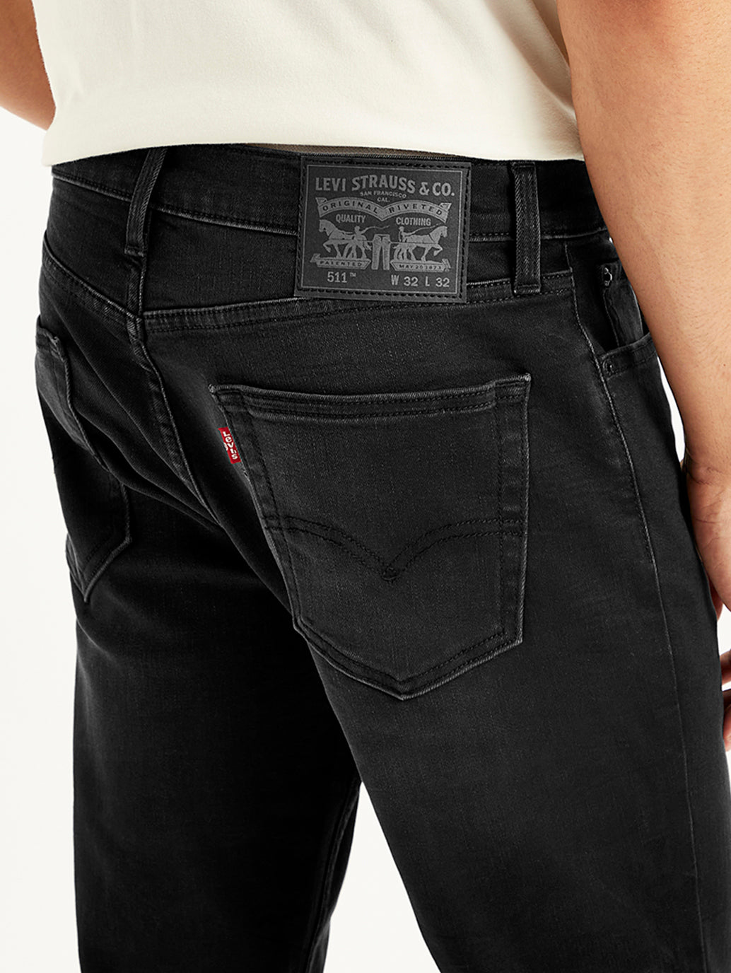 Mens levi 511 black jeans best sale