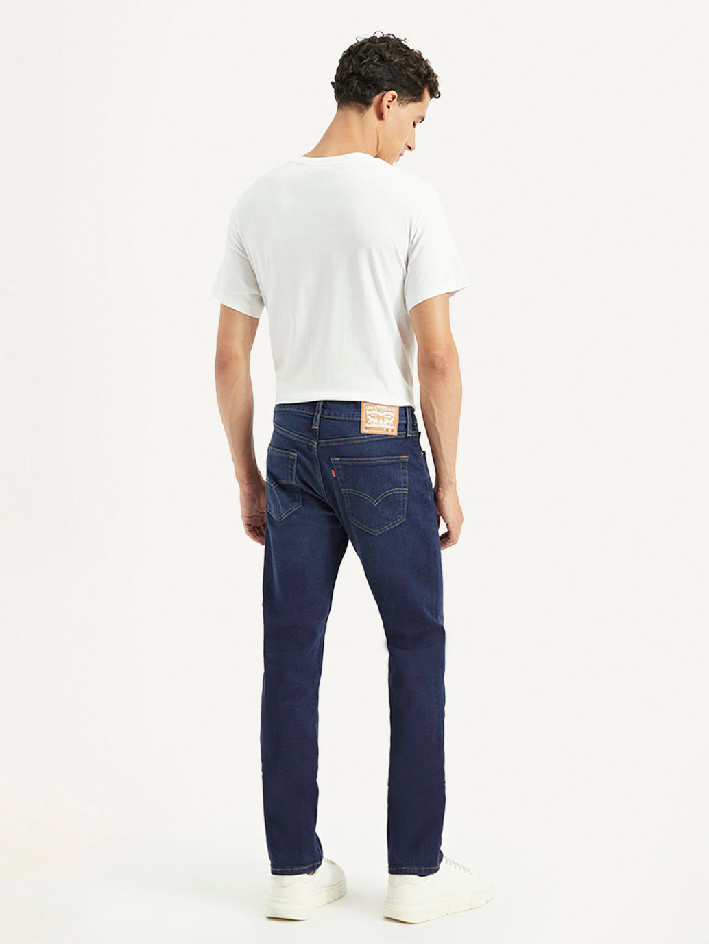 Men's 511 Dark Blue Slim Fit Mid Rise Jeans - Back View