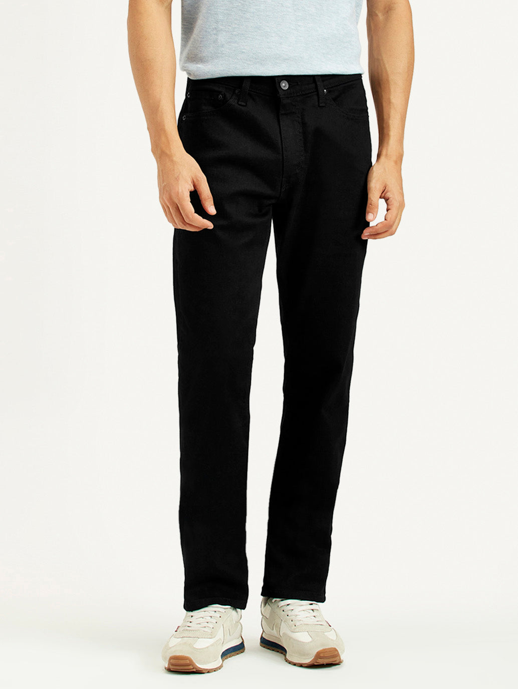 Men's 511 Black Slim Fit Mid Rise Jeans - Front View