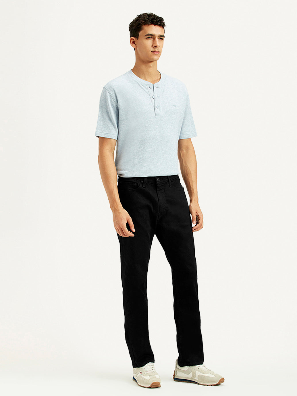 Men's 511 Black Slim Fit Mid Rise Jeans - Side View