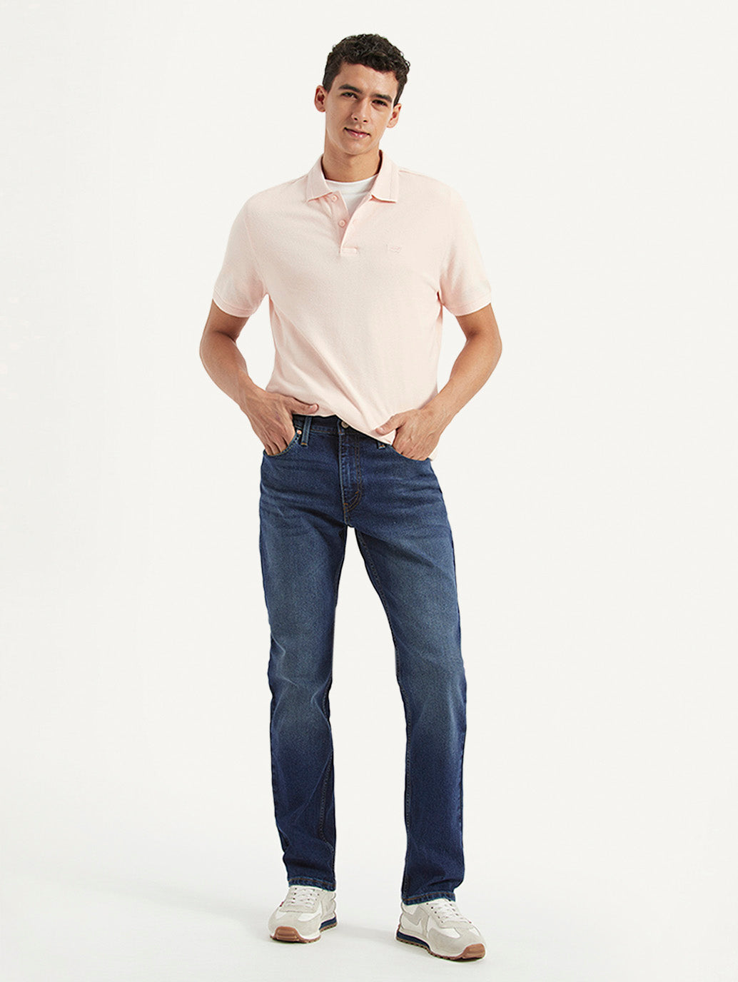 Men's 511 Blue Slim Fit Mid Rise Jeans - Styleshot View