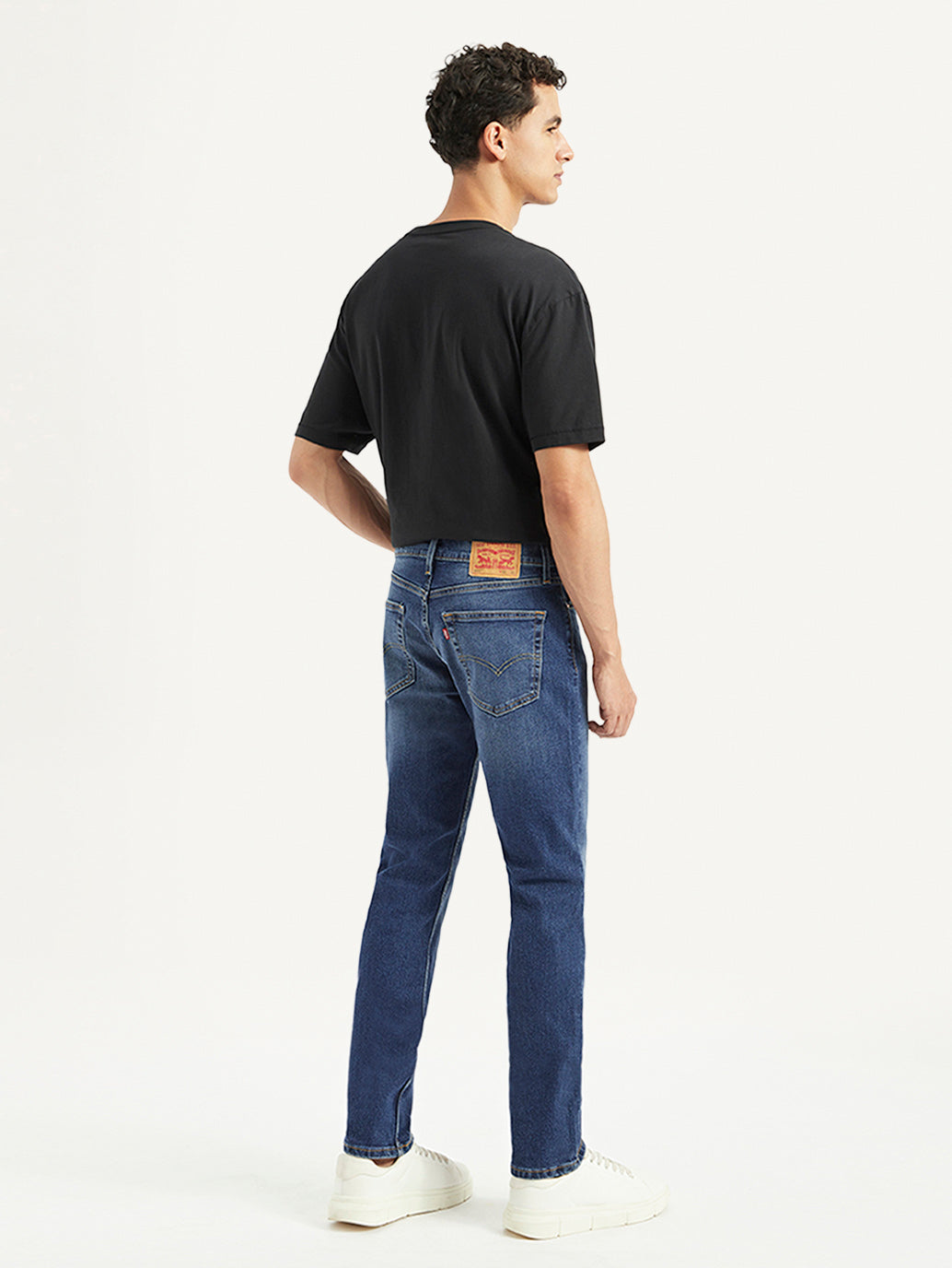 Men's 511 Blue Slim Fit Mid Rise Jeans - Back View