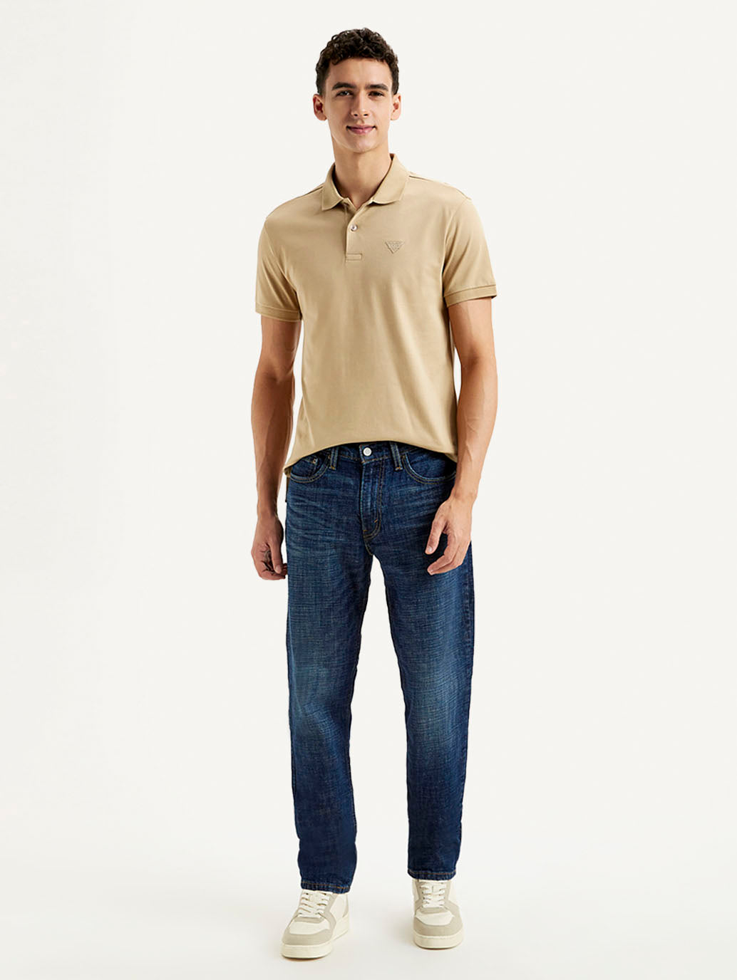 Men's 511 Dark Blue Slim Fit Mid Rise Jeans - Front View