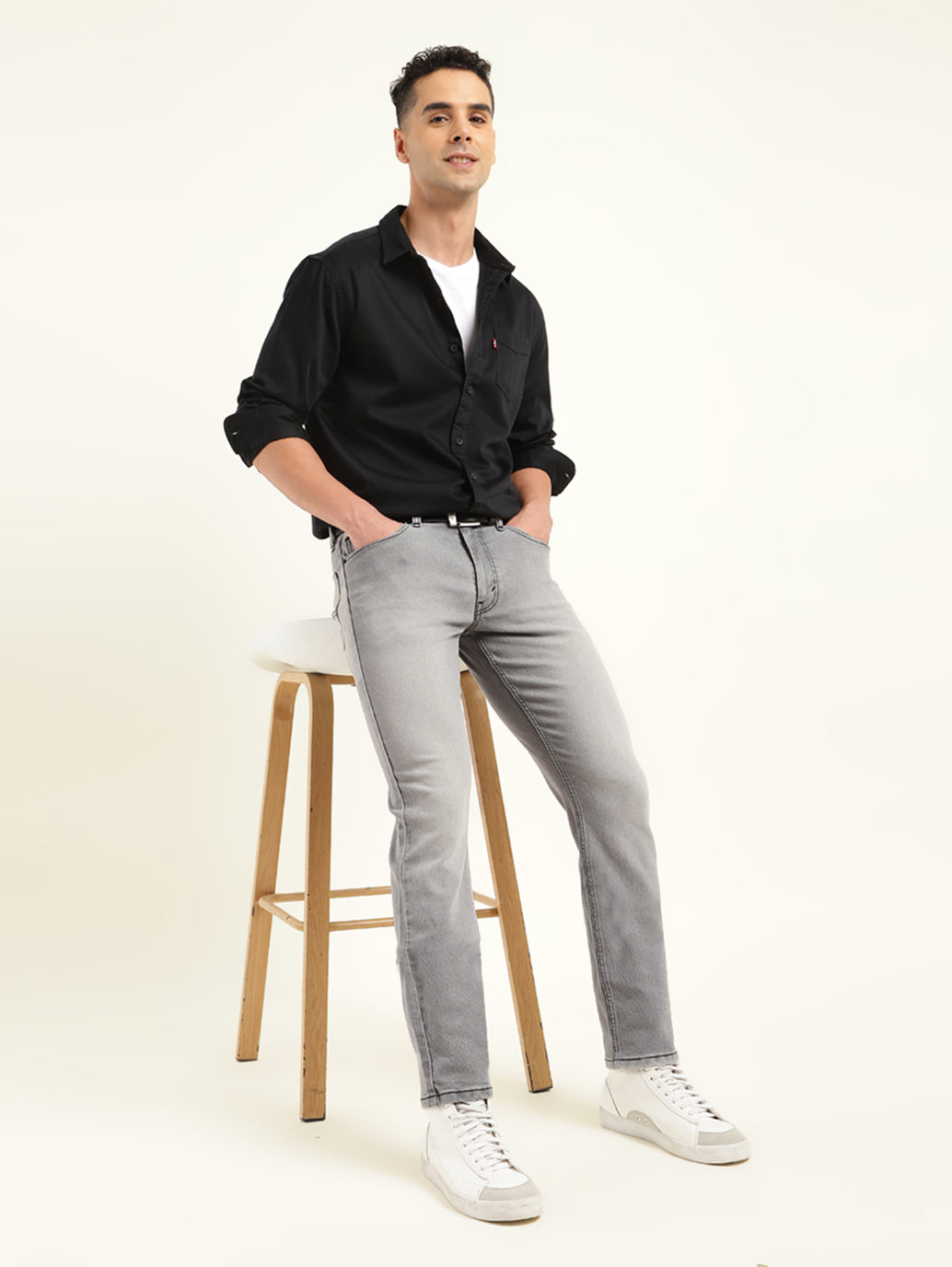 Men's 511 Grey Slim Fit Mid Rise Jeans