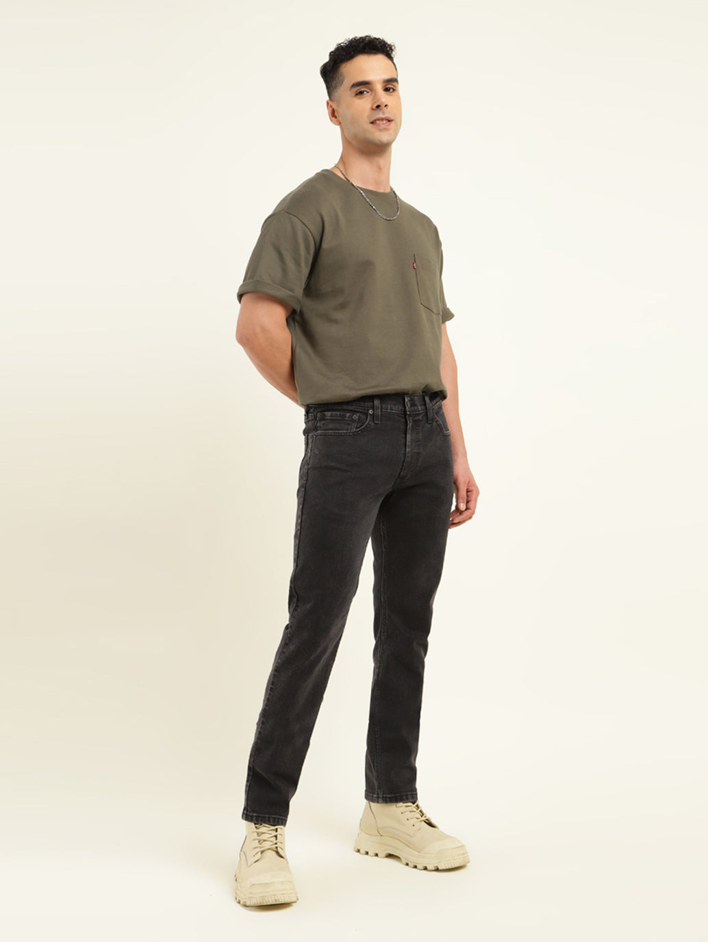 Men's 511 Black Slim Fit Mid Rise Jeans