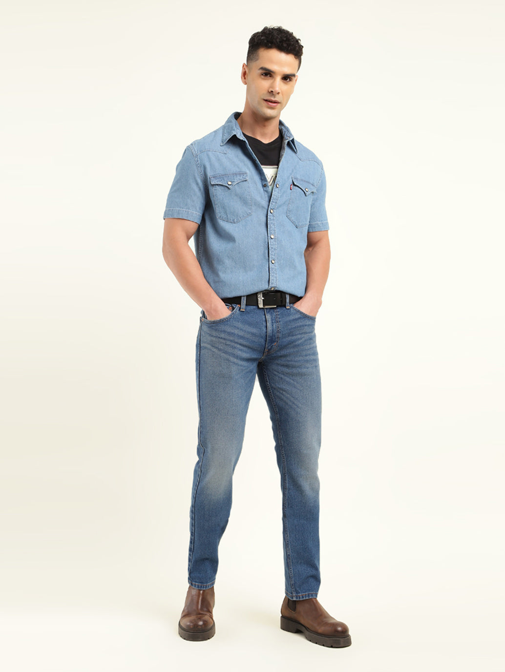 Men's 511 Blue Slim Fit Mid Rise Jeans