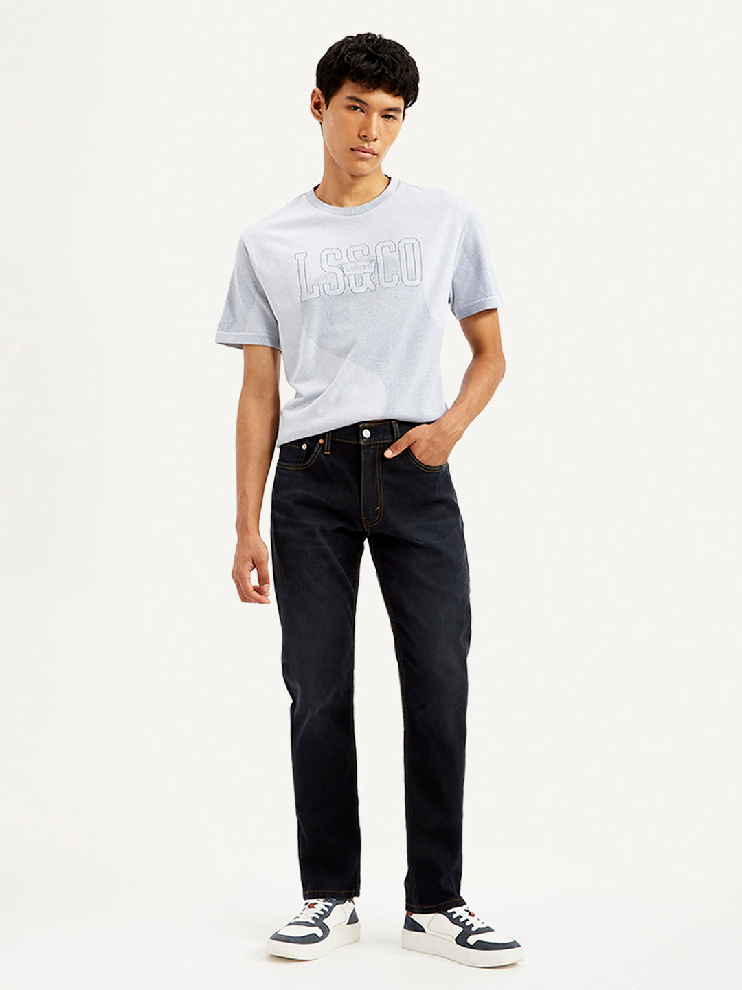 Men's 511 Navy Blue Slim Fit Mid Rise Jeans