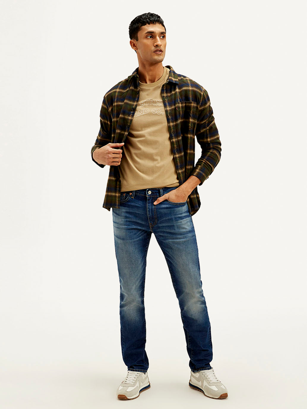 Men's 511 Dark Blue Slim Fit Mid Rise Jeans