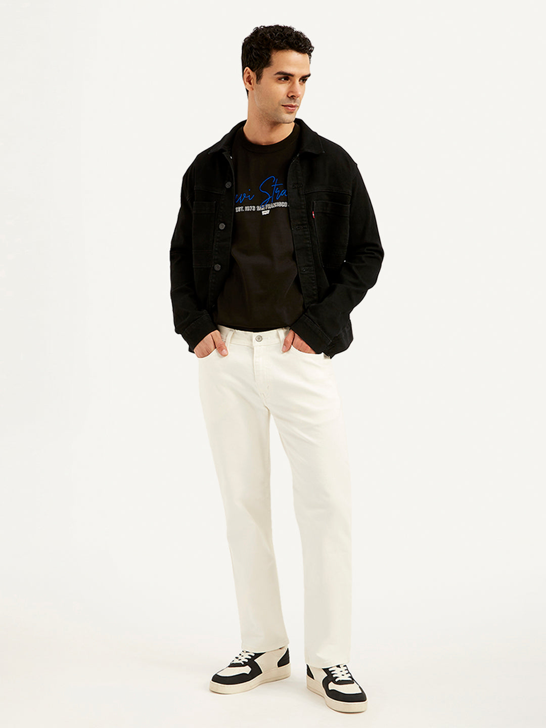 Men's 511 White Slim Fit Mid Rise Jeans