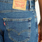 Men's 511 Blue Slim Fit Mid Rise Jeans - Detail View