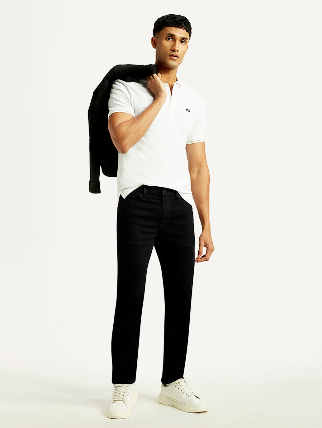 Men's 511 Black Slim Fit Mid Rise Jeans - Styleshot View