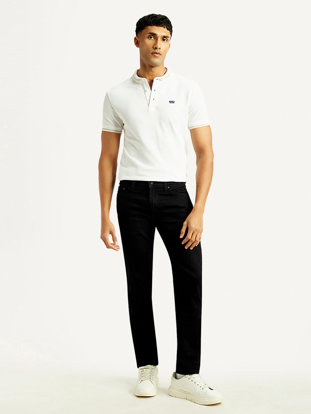 Men's 511 Black Slim Fit Mid Rise Jeans - Front View