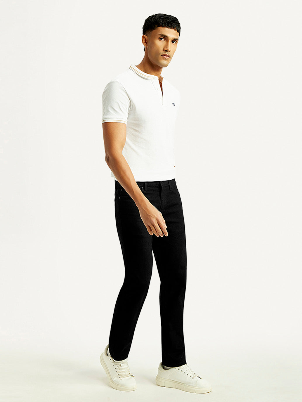 Men's 511 Black Slim Fit Mid Rise Jeans - Side View