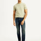 Men's 511 Dark Blue Slim Fit Mid Rise Jeans - Front View