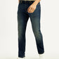 Men's 511 Dark Blue Slim Fit Mid Rise Jeans - Front View