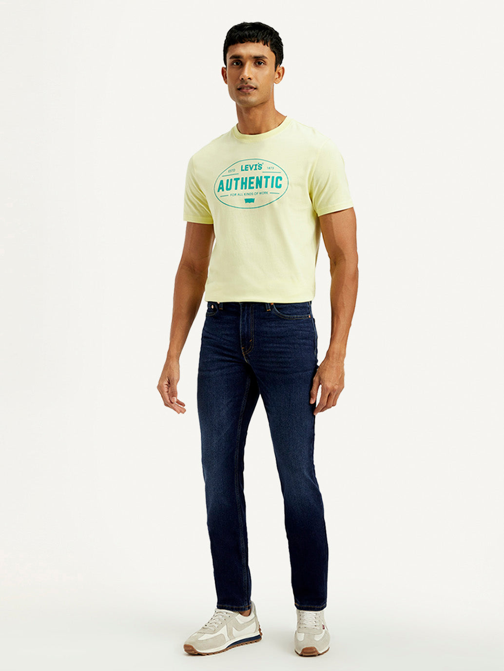 Men's 511 Navy Slim Fit Mid Rise Jeans - Front View