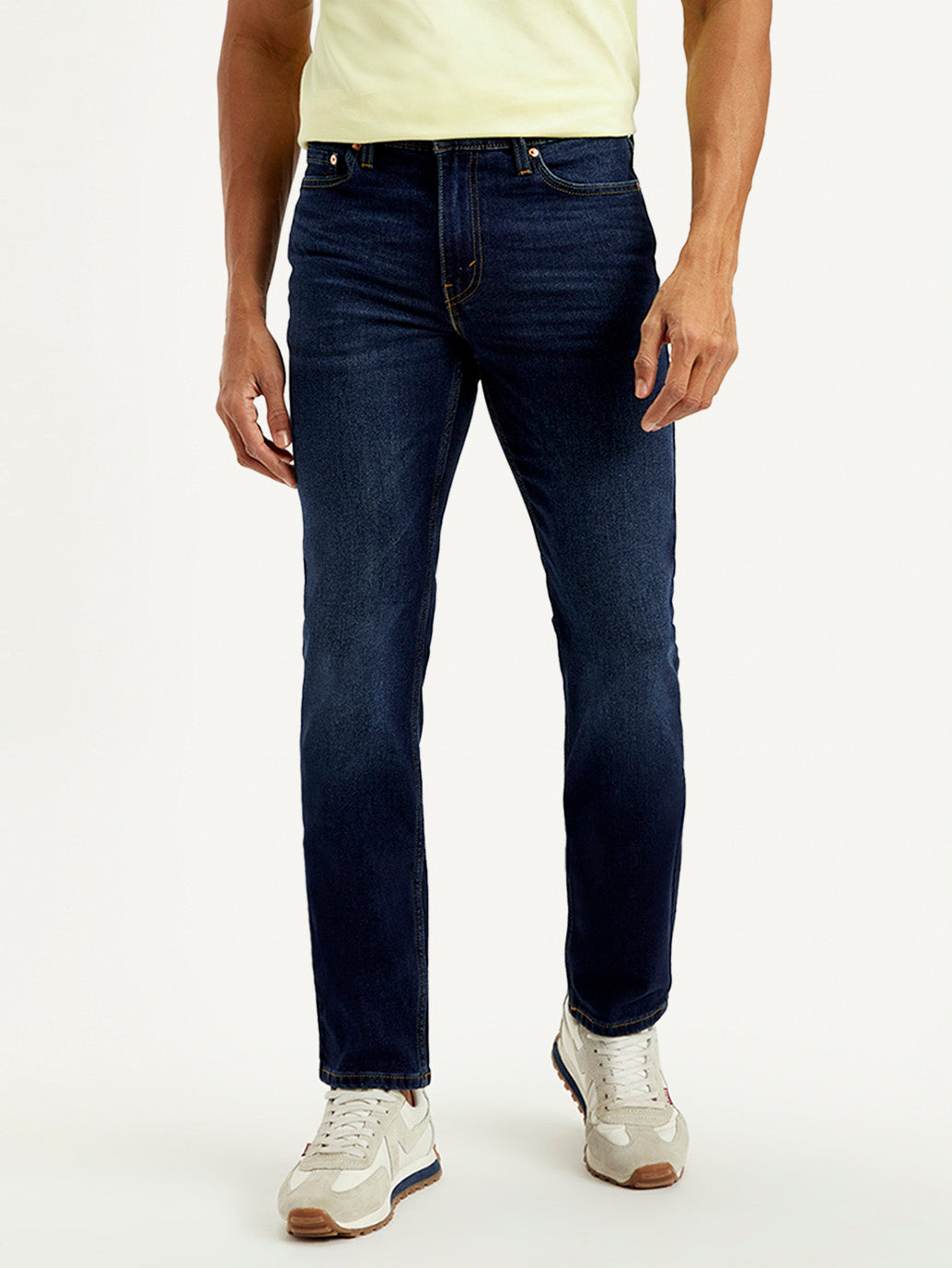 Men's 511 Navy Slim Fit Mid Rise Jeans - Front View