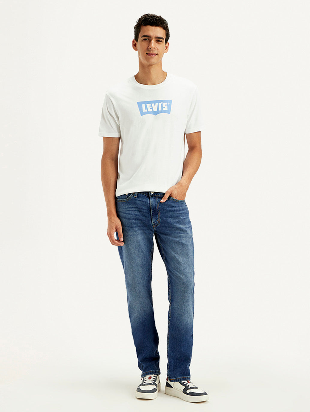 Men's 511 Blue Slim Fit Mid Rise Jeans - Front View