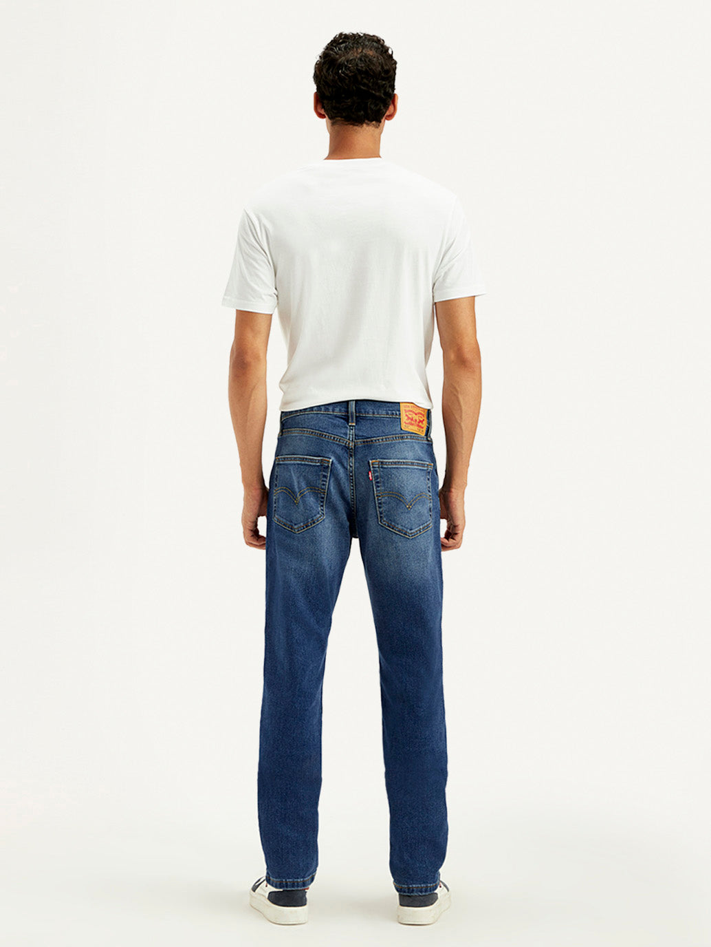Men's 511 Blue Slim Fit Mid Rise Jeans - Back View