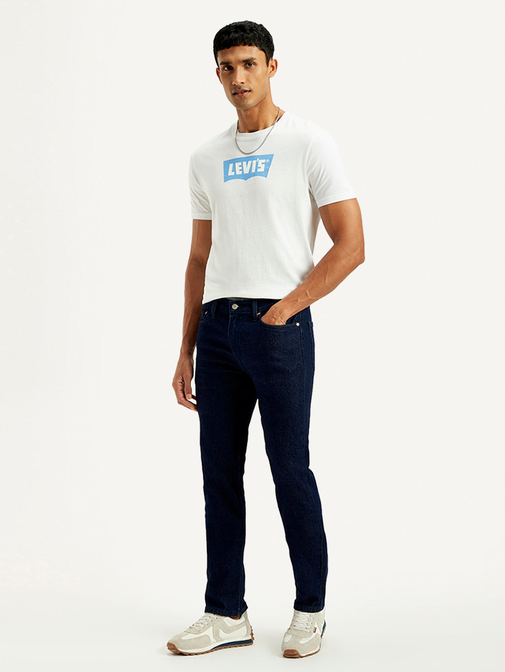 Men's 511 Navy Slim Fit Mid Rise Jeans - Styleshot View