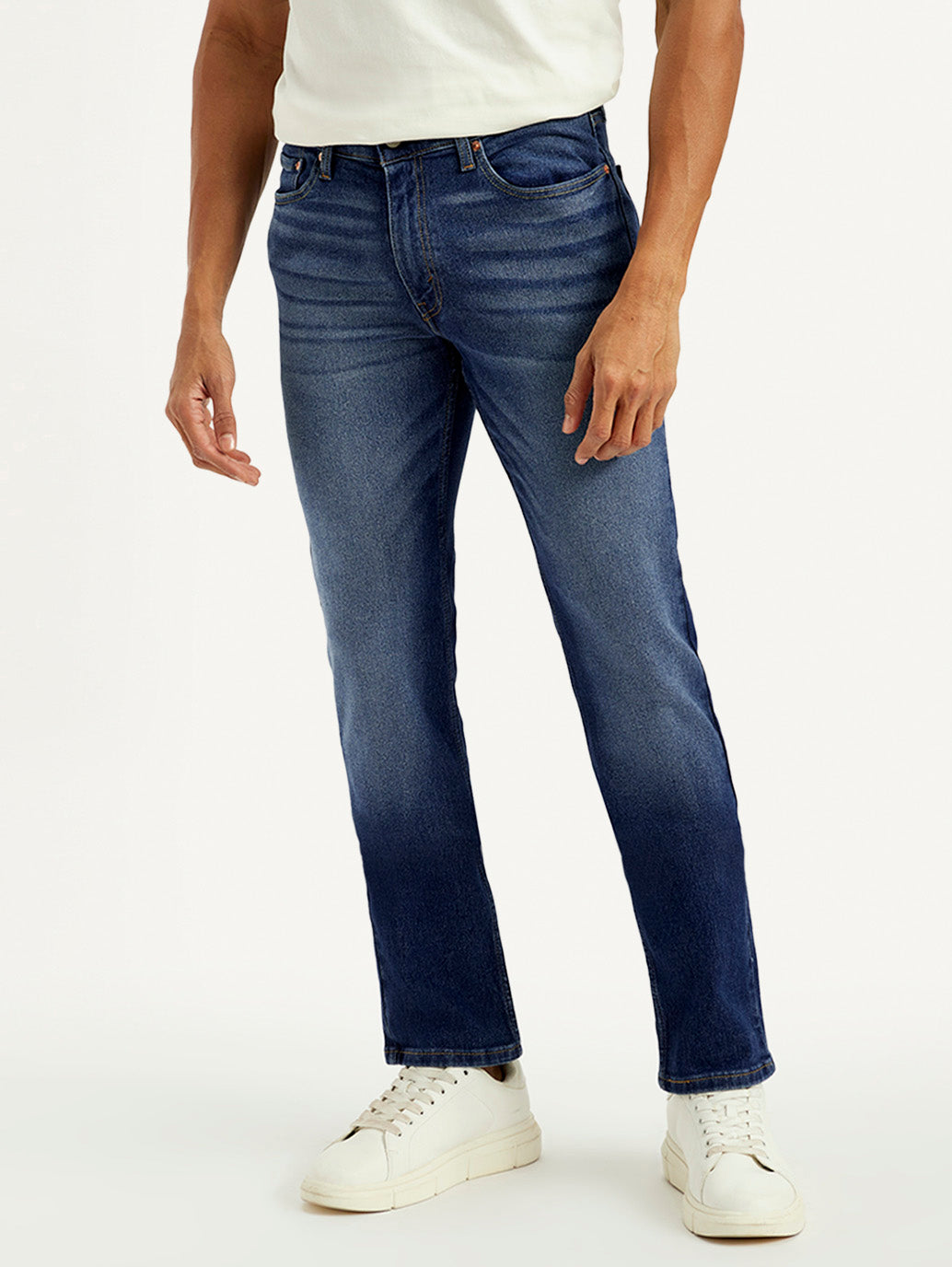 Men's 511 Blue Slim Fit Mid Rise Jeans - Front View