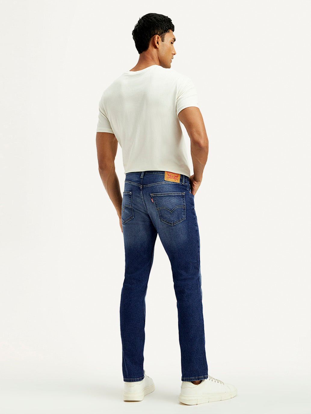Men's 511 Blue Slim Fit Mid Rise Jeans - Back View