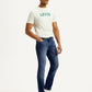 Men's 511 Blue Slim Fit Mid Rise Jeans - Side View