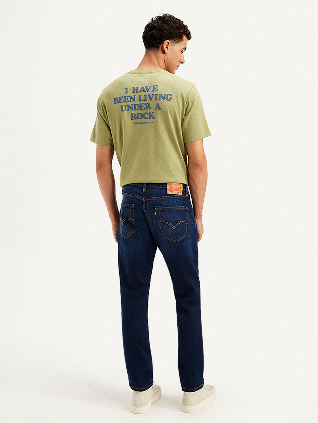 Men's 511 Dark Blue Slim Fit Mid Rise Jeans - Back View