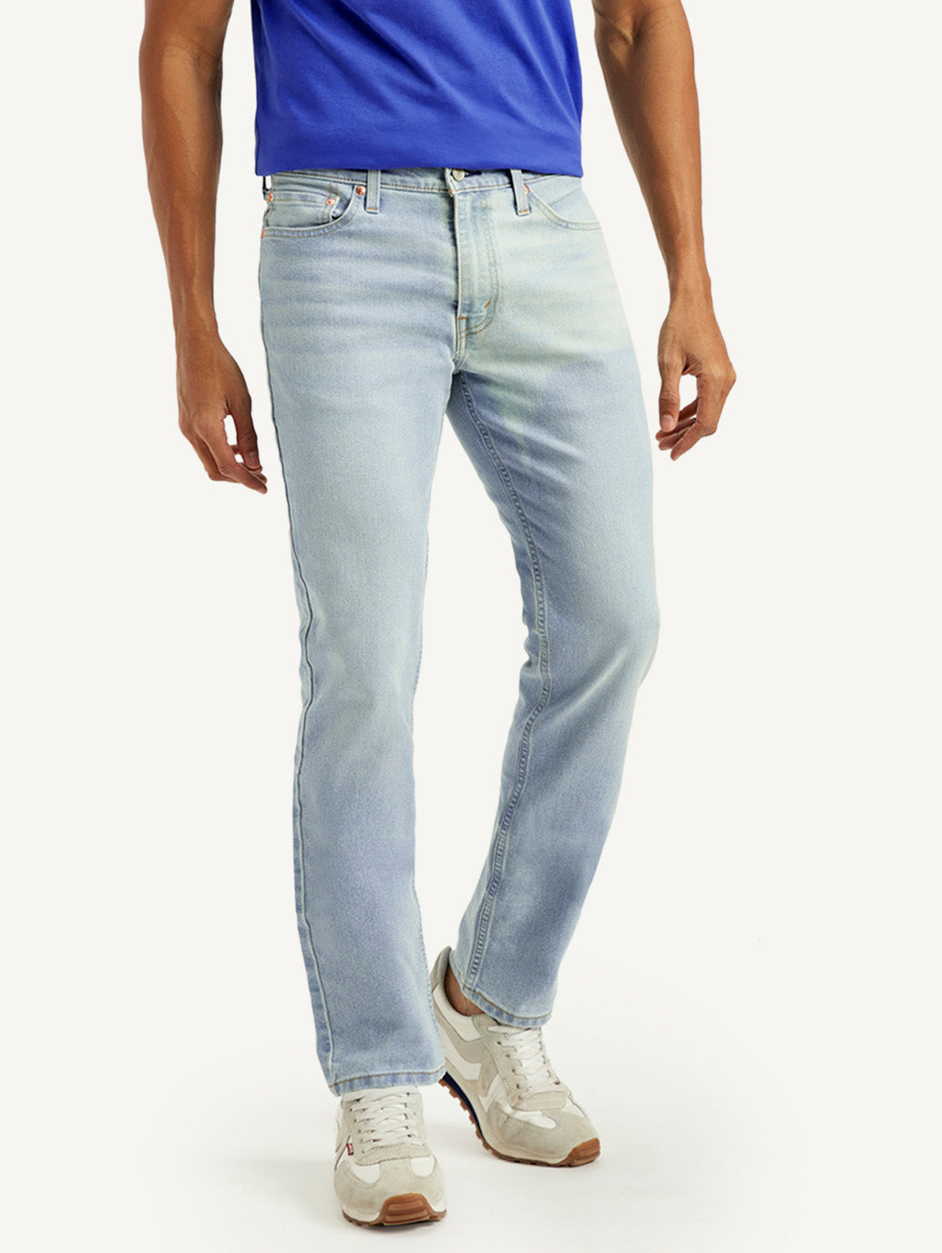 Men's 511 Light Blue Slim Fit Mid Rise Jeans - Front View