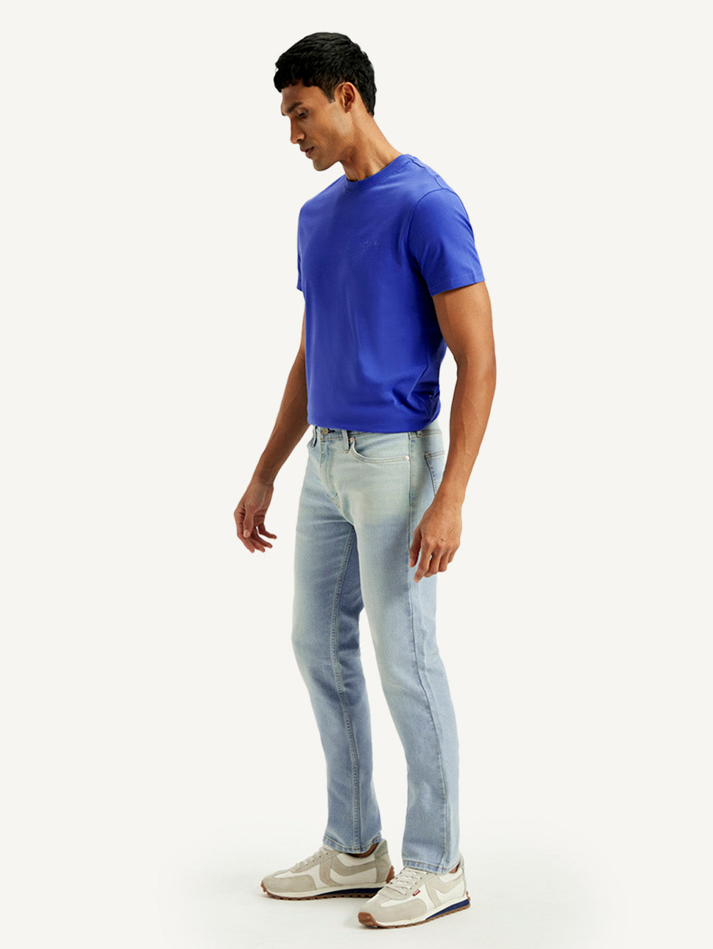 Men's 511 Light Blue Slim Fit Mid Rise Jeans - Side View