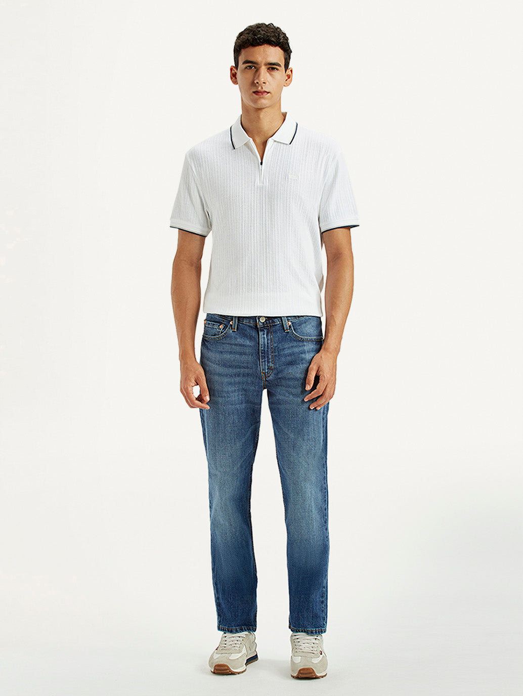 Men's 511 Blue Slim Fit Mid Rise Jeans - Front View