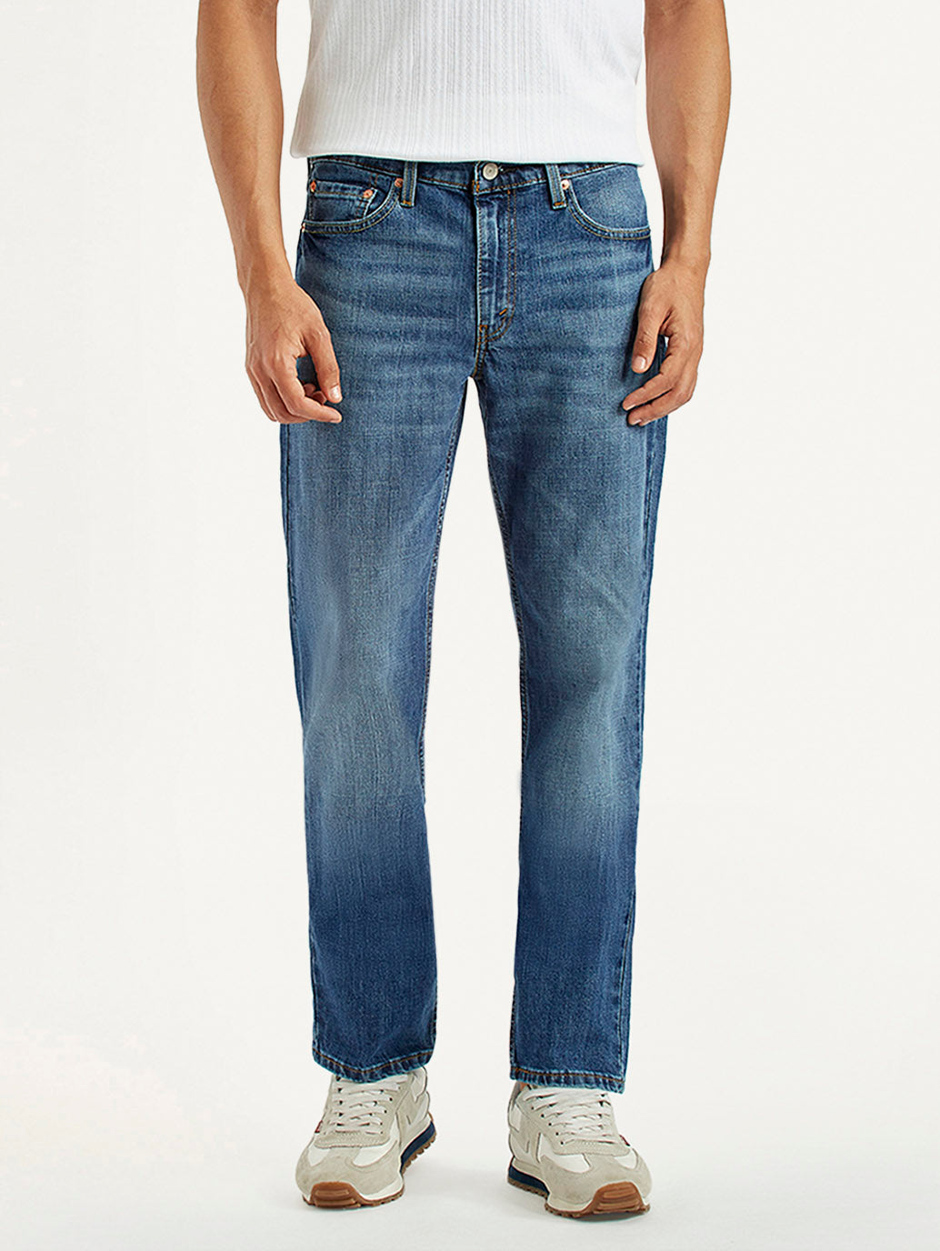 Men's 511 Blue Slim Fit Mid Rise Jeans - Front View