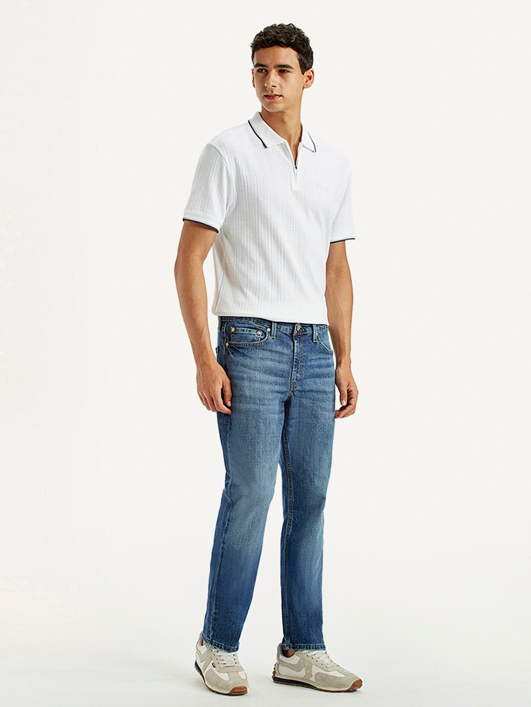 Men's 511 Blue Slim Fit Mid Rise Jeans - Side View