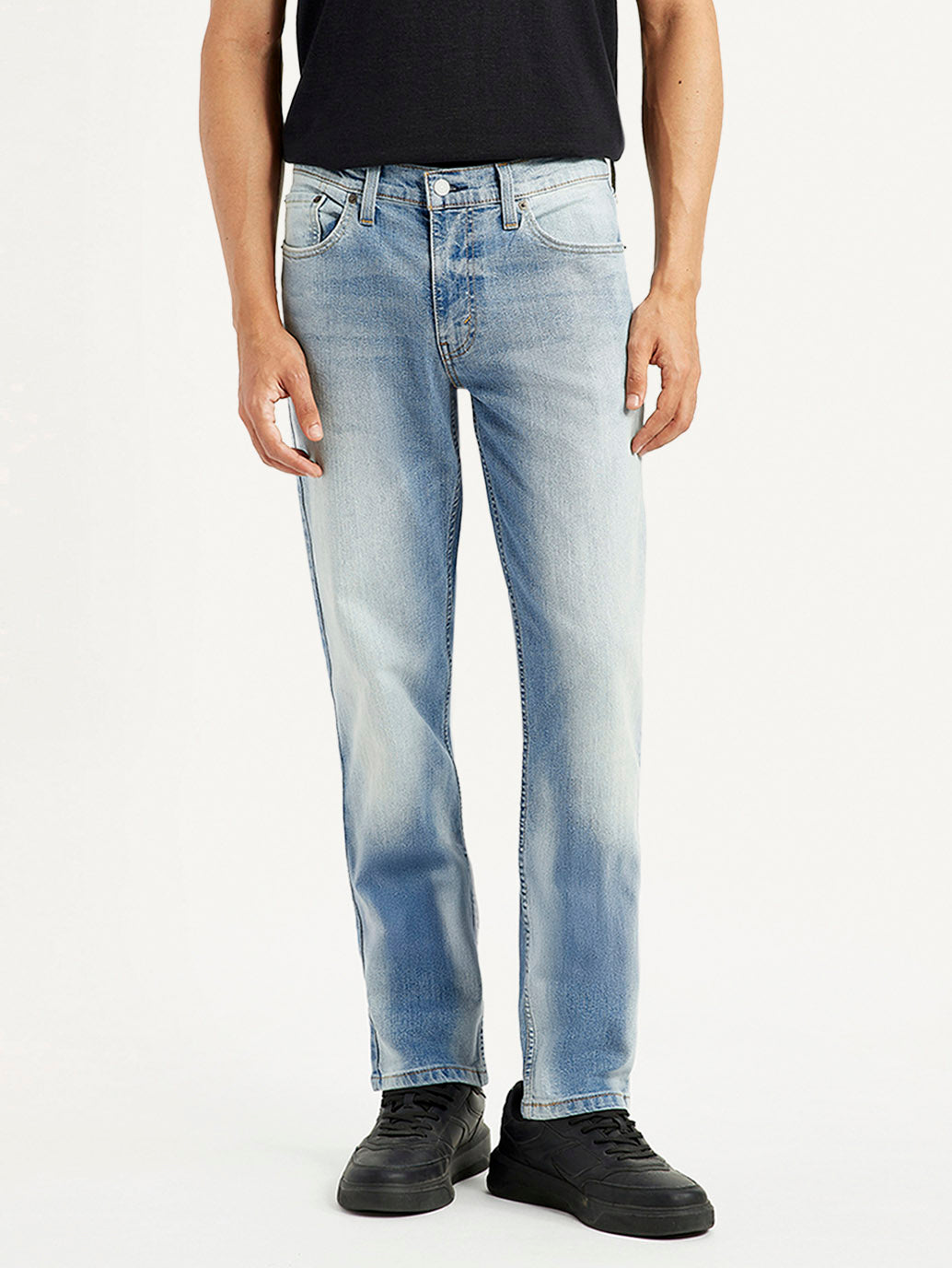 Men's 511 Light Blue Slim Fit Mid Rise Jeans - Front View