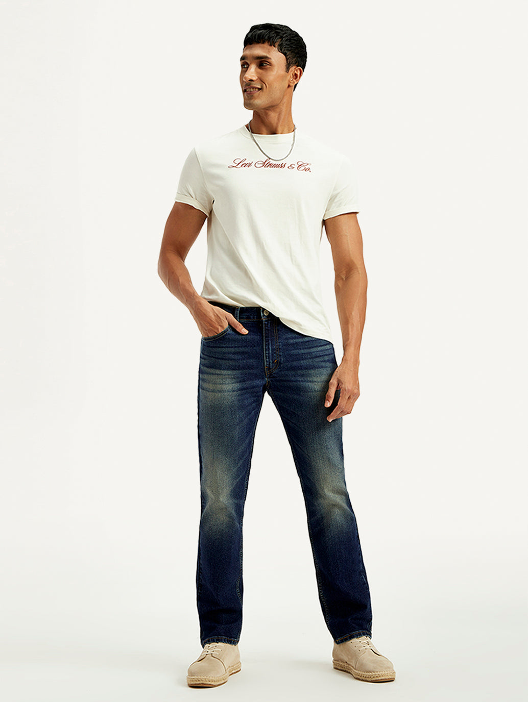 Men's Tinted 511 Blue Slim Fit Mid Rise Jeans