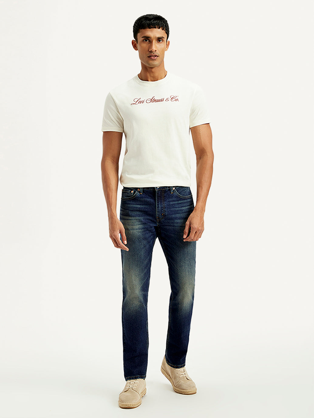Men's Tinted 511 Blue Slim Fit Mid Rise Jeans - Front View