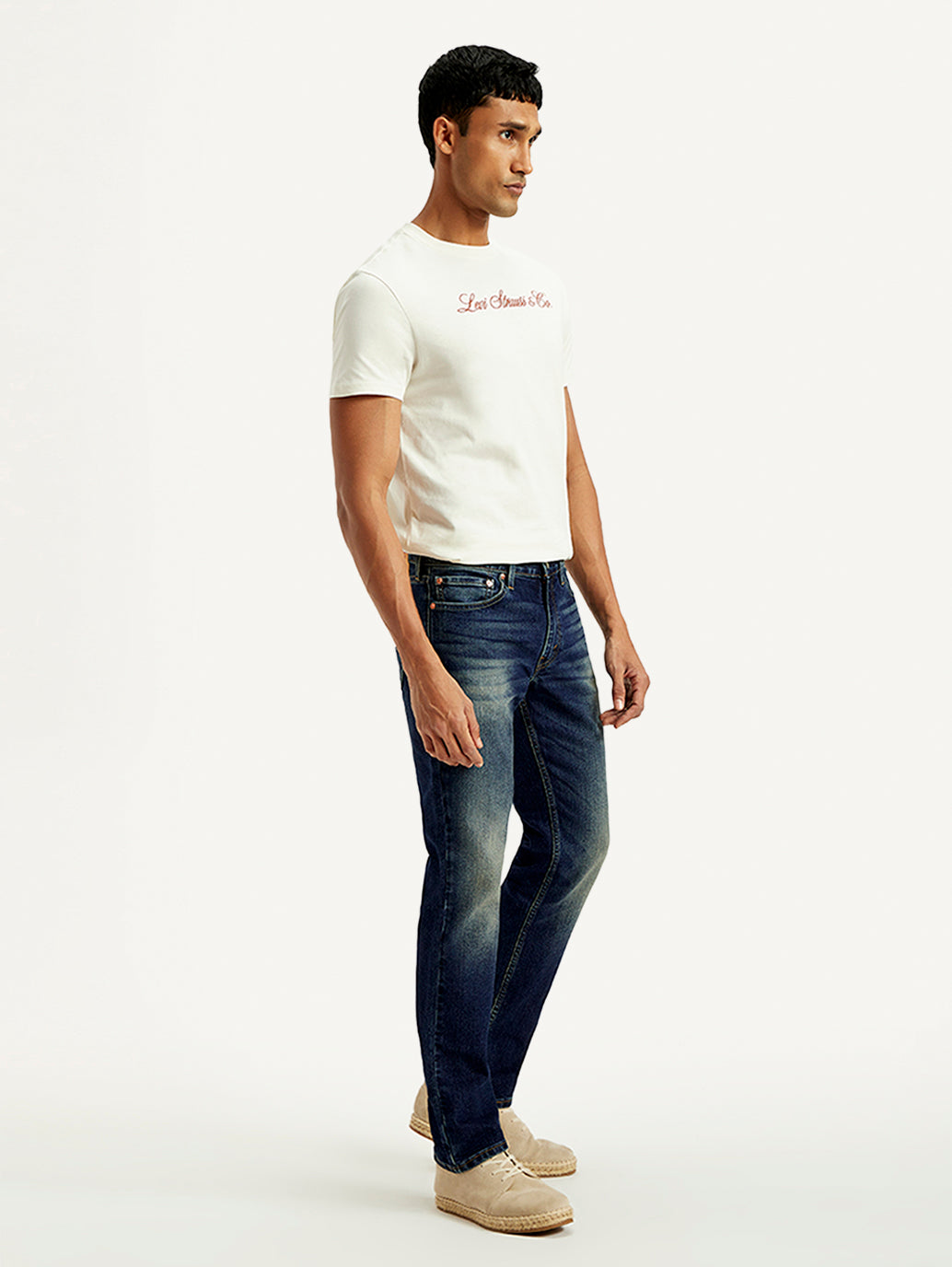 Men's Tinted 511 Blue Slim Fit Mid Rise Jeans - Side View
