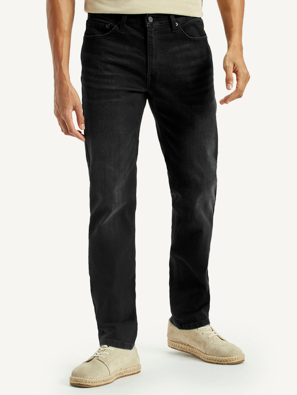 Men's 511 Black Slim Fit Mid Rise Jeans - Front View