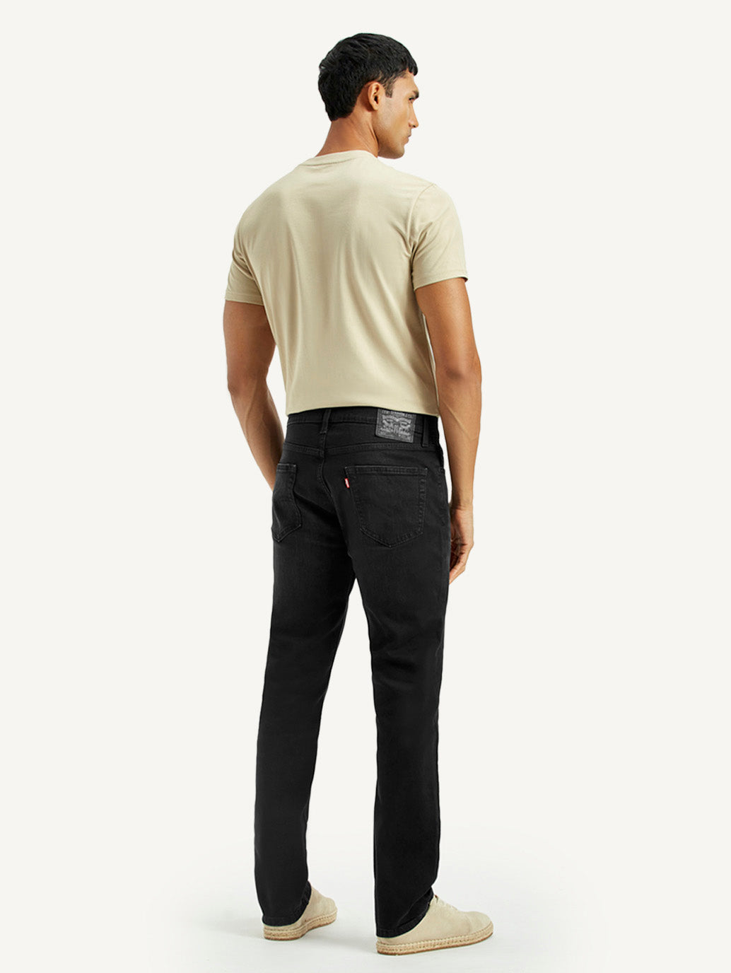 Men's 511 Black Slim Fit Mid Rise Jeans - Back View