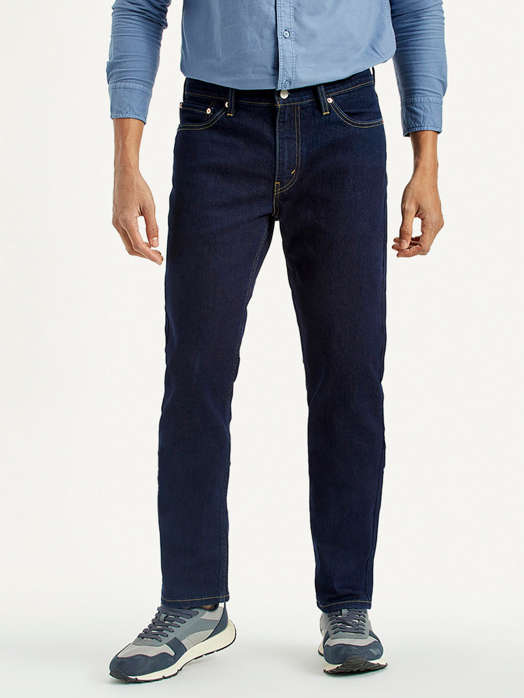 Men's 511 Dark Blue Slim Fit Mid Rise Jeans - Front View