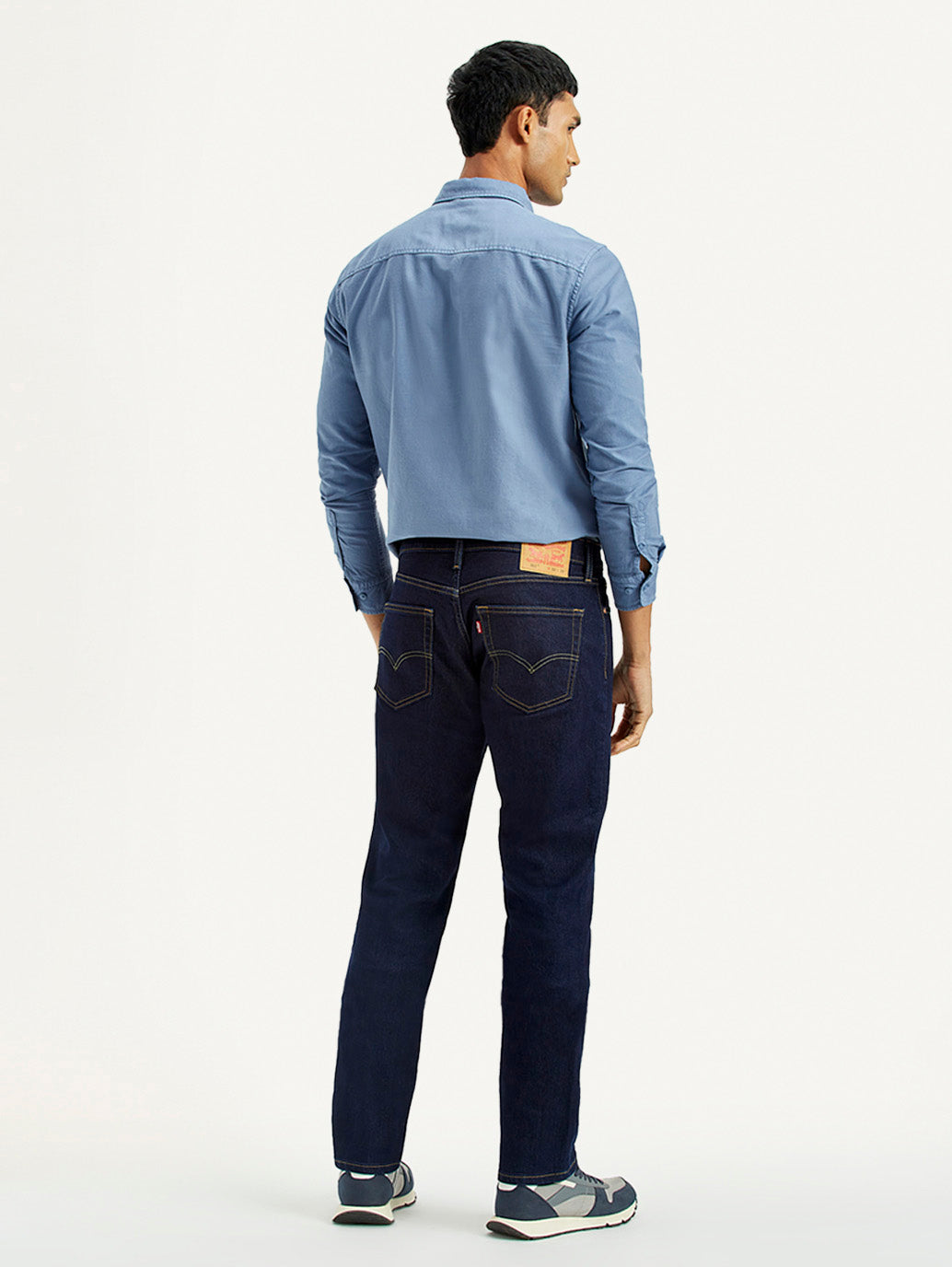 Men's 511 Dark Blue Slim Fit Mid Rise Jeans - Back View