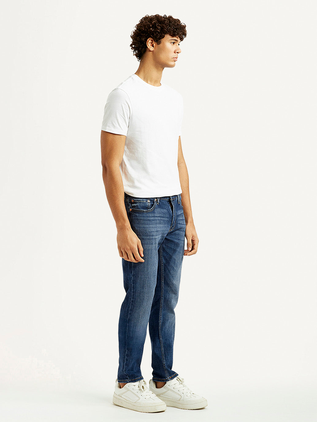Men's 511 Blue Slim Fit Mid Rise Jeans - Side View